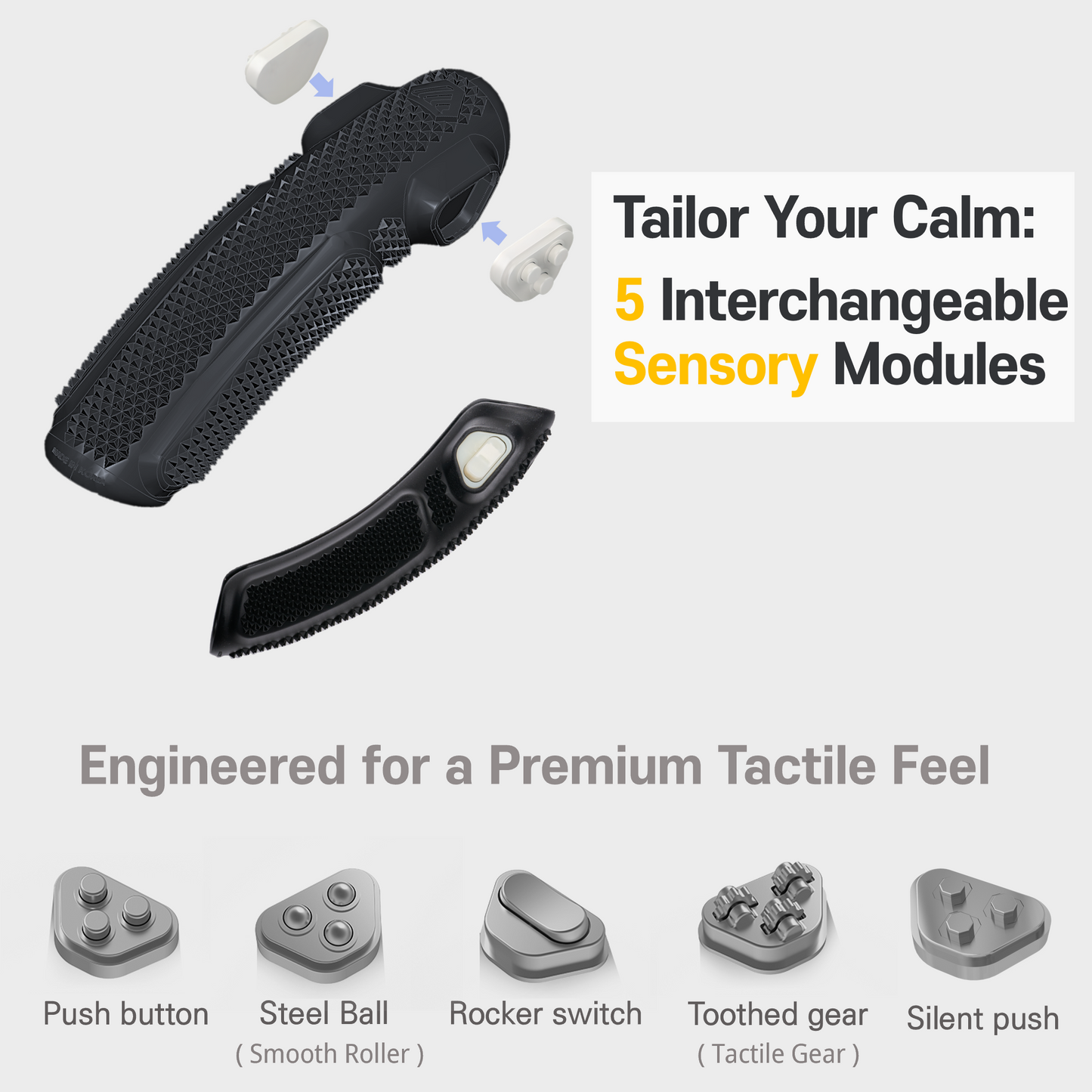 KIMYO WORKS Fidget Steer Grip | ADHD Driving Aid & Anxiety Stress Relief Tool