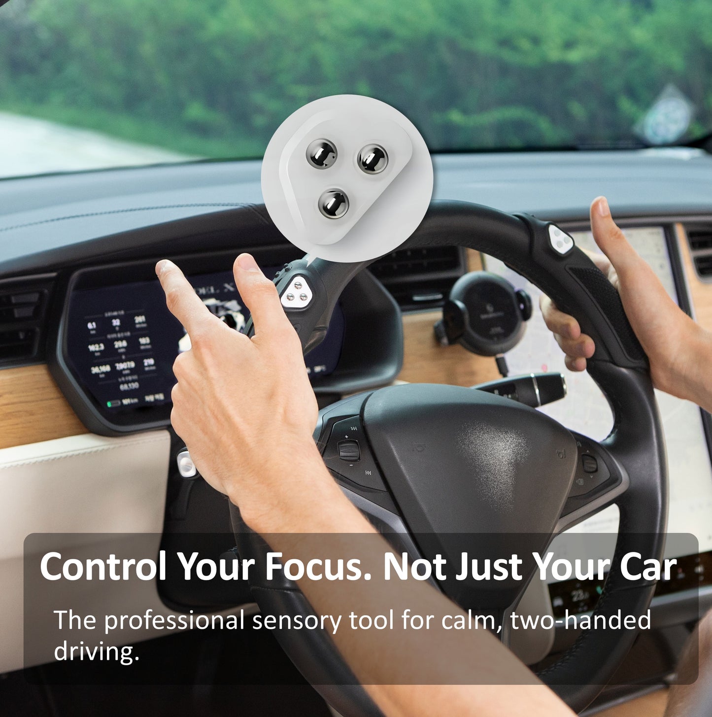 KIMYO WORKS Fidget Steer Grip | ADHD Driving Aid & Anxiety Stress Relief Tool